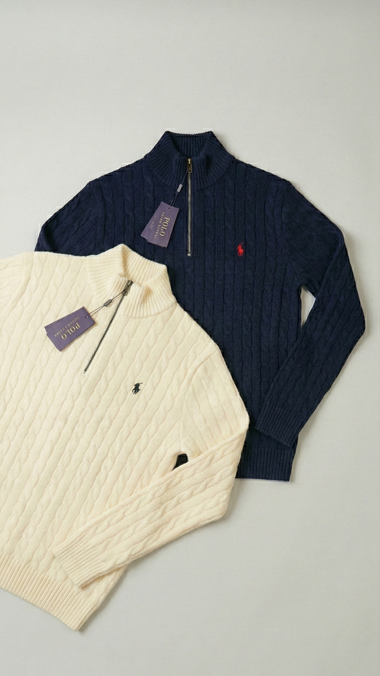 ralph lauren quarter zip sweater
