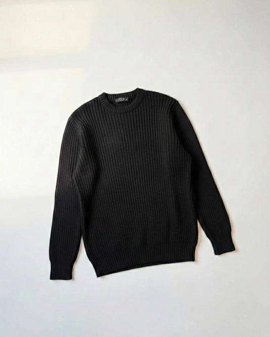 Knit sweater demi-oversized