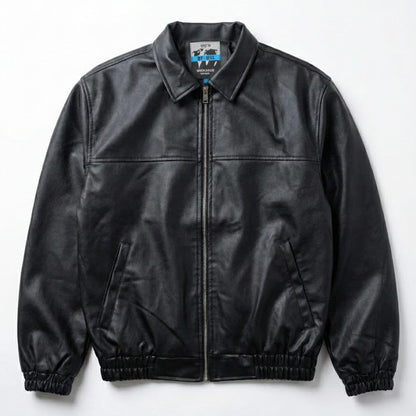 OVERSIZED BLACK LEATHER JACKET